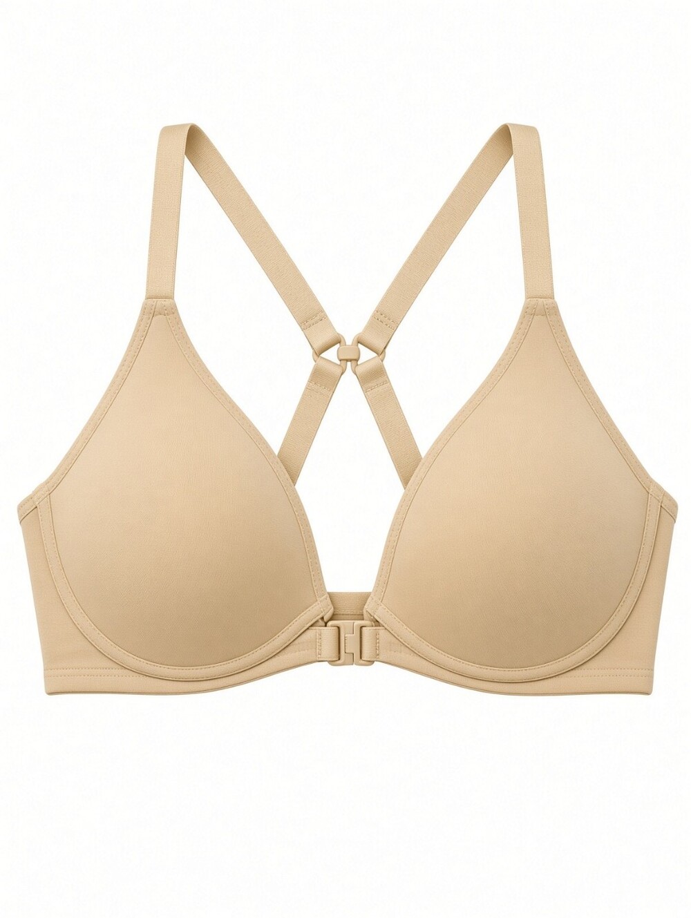 Xhilaration Women's Convertible Push-Up Plunge T-Shirt Bra Beige Size 32C